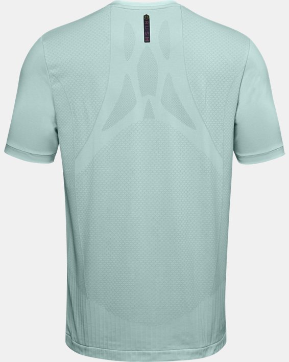 Men's UA RUSH™ Seamless Fitted Short Sleeve, Blue, pdpMainDesktop image number 8